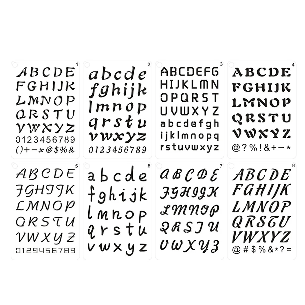 8 Pcs Kids Ruler Scrapbook English Letter Templates Number Stencil Pet025mm Calligraphy Letters Painting Child
8 Pcs Kids Ruler Scrapbook English Letter Templates Number Stencil Pet025mm Calligraphy Letters Painting Child
