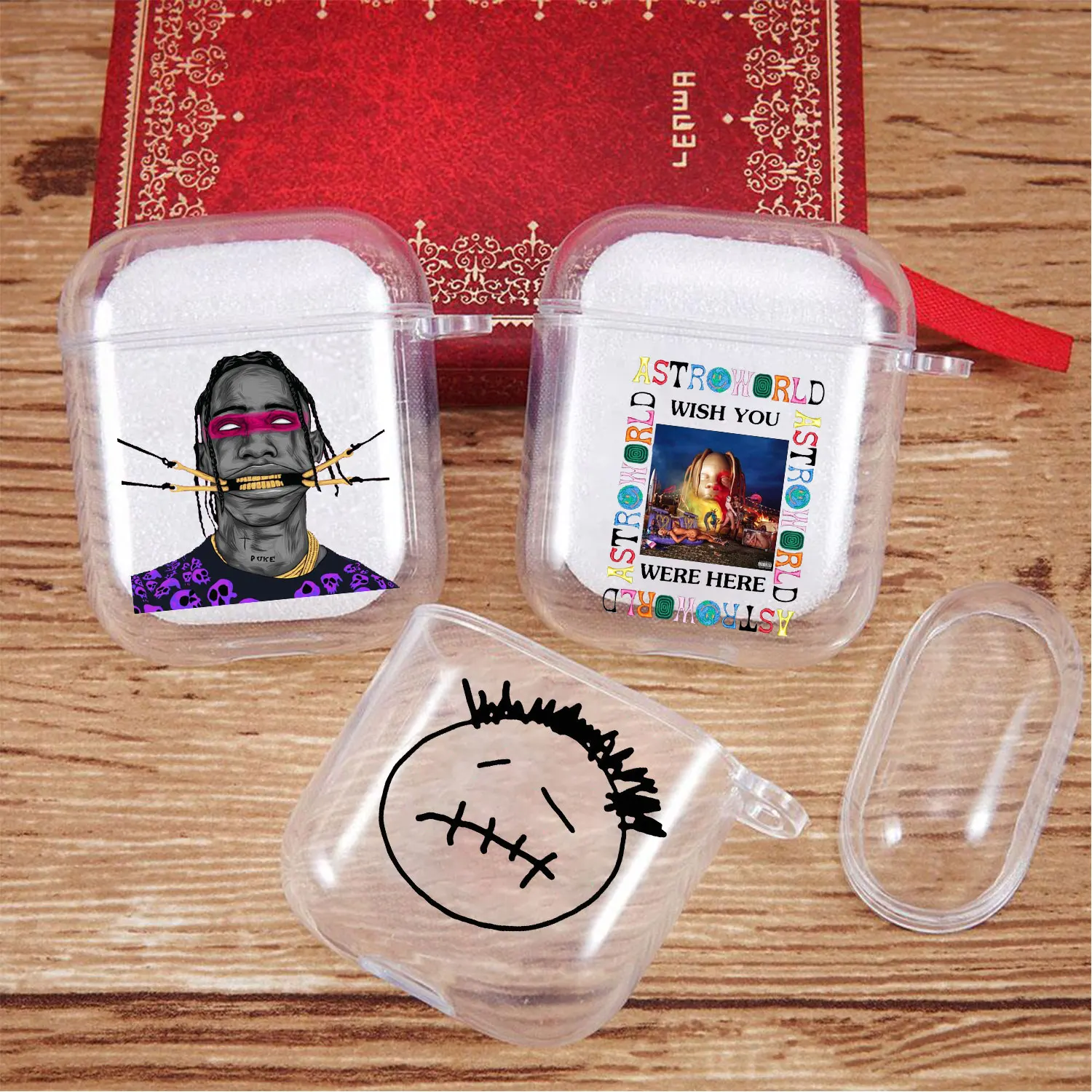 Jack Boy Travis Scott Headphone Cover for AirPods 1 2 3 Pro Transparent Soft Silicone Wireless Bluetooth Headphone Cover 
Jack Boy Travis Scott Headphone Cover for AirPods 1 2 3 Pro Transparent Soft Silicone Wireless Bluetooth Headphone Cover