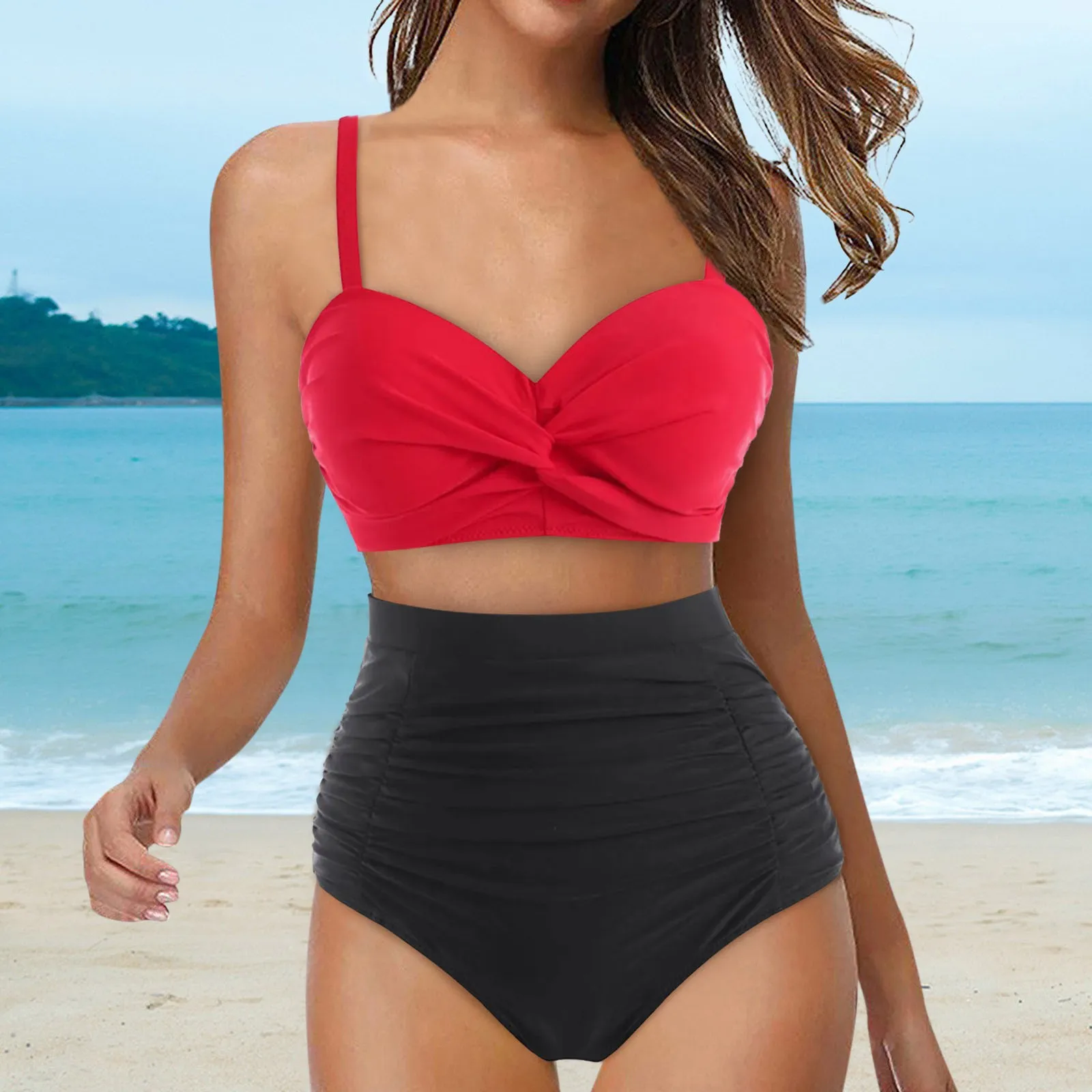 Женские Купальники с высокой талией, купальник с разрезом, сексуальный купальник-бикини с принтом, Модный Купальник с узлом, женский купаль...
Женские Купальники с высокой талией, купальник с разрезом, сексуальный купальник-бикини с принтом, Модный Купальник с узлом, женский купаль...