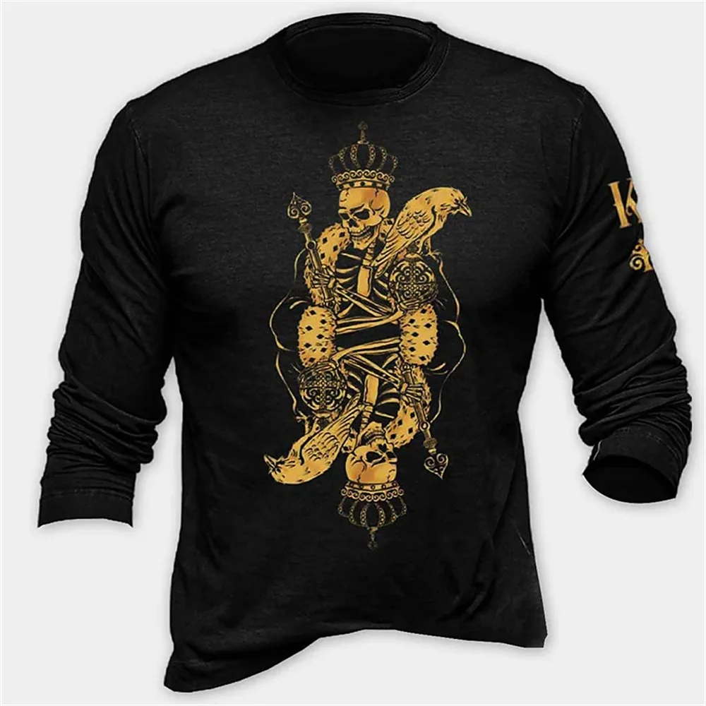 Мужской повседневный свитшот с длинными рукавами и 3D-принтом черепа 
Мужской повседневный свитшот с длинными рукавами и 3D-принтом черепа