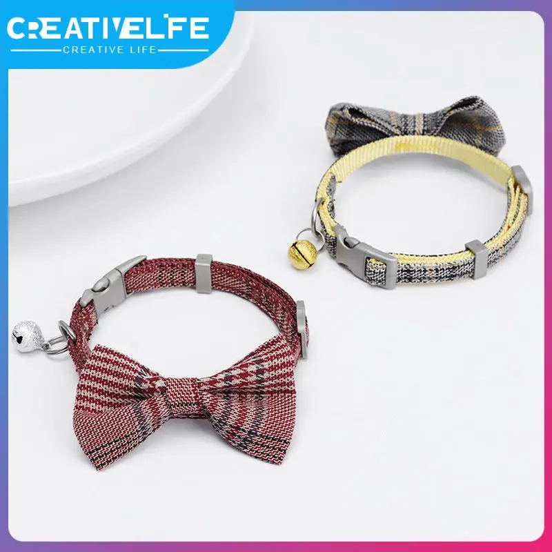 Adjustable Buckle Design Bow Decoration Cotton Plaid Bow Bell Cat Collar With Colorful Bell Cat Lattice Bowknot Necklace Jewelry
Adjustable Buckle Design Bow Decoration Cotton Plaid Bow Bell Cat Collar With Colorful Bell Cat Lattice Bowknot Necklace Jewelry