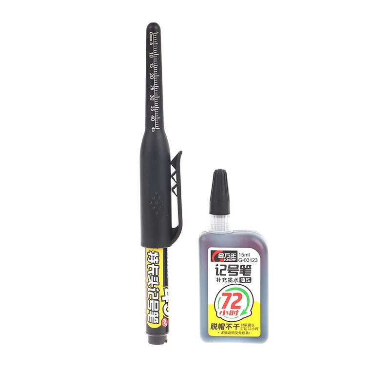 45 мм маркеры с глубокими отверстиями, длинный наконечник, плотничья ручка, черные/синие/красные чернила, водонепроницаемые для измерения деревообрабатывающих ручных инструментов
45 мм маркеры с глубокими отверстиями, длинный наконечник, плотничья ручка, черные/синие/красные чернила, водонепроницаемые для измерения деревообрабатывающих ручных инструментов