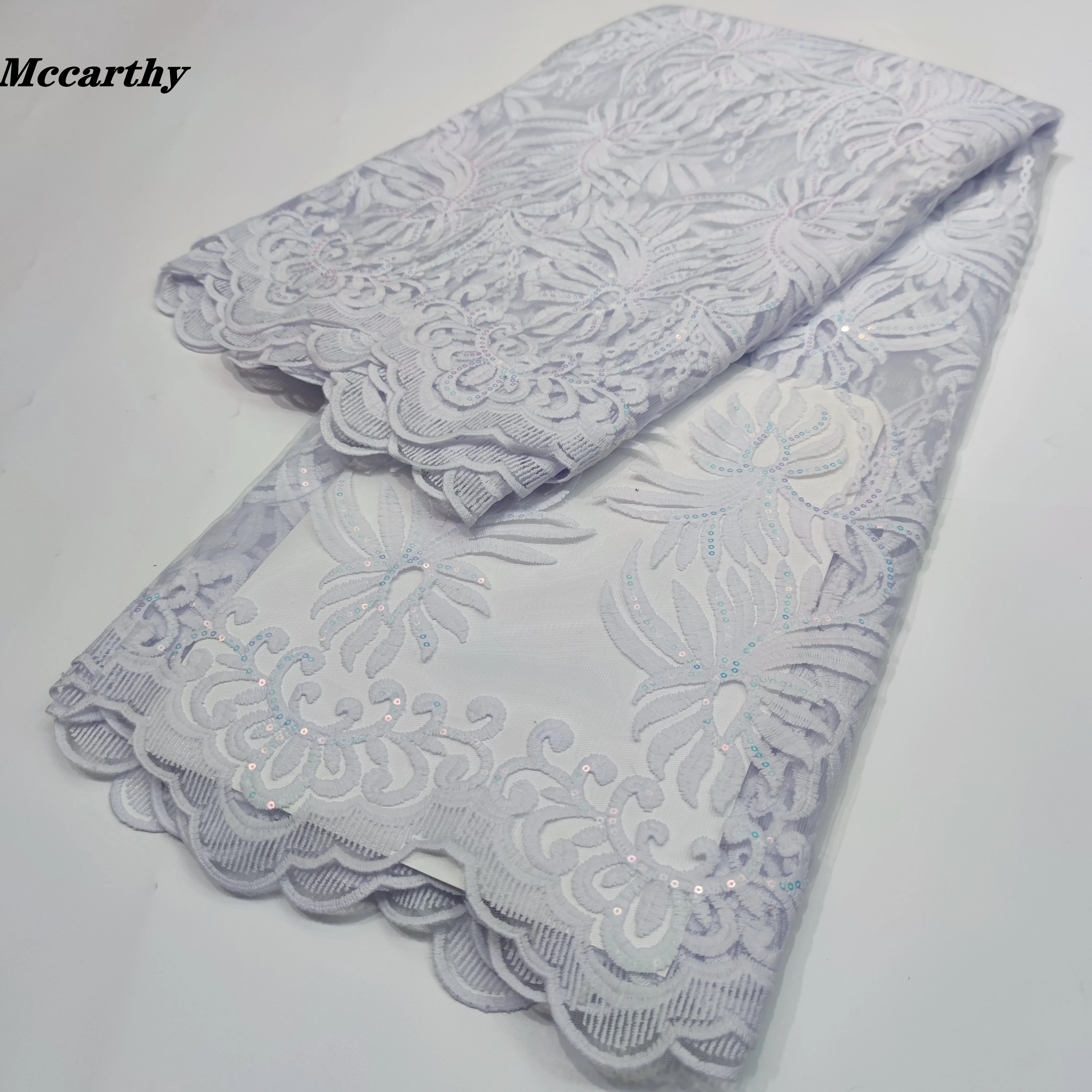 Mccarthy Sequins Tulle Mesh African Lace Fabric Luxury French Nigerian Net Lace Fabric High Quality Wedding Dress Material
Mccarthy Sequins Tulle Mesh African Lace Fabric Luxury French Nigerian Net Lace Fabric High Quality Wedding Dress Material