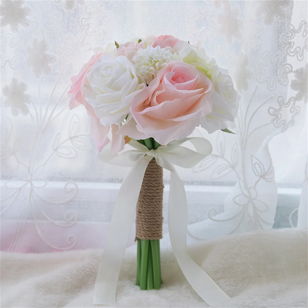 VOHSIAHPO Wedding Bouquet Artificial Natural Roses Flowers Bridesmaid Holding Flower Girl Small Bouquet Wedding Party Decoration
VOHSIAHPO Wedding Bouquet Artificial Natural Roses Flowers Bridesmaid Holding Flower Girl Small Bouquet Wedding Party Decoration