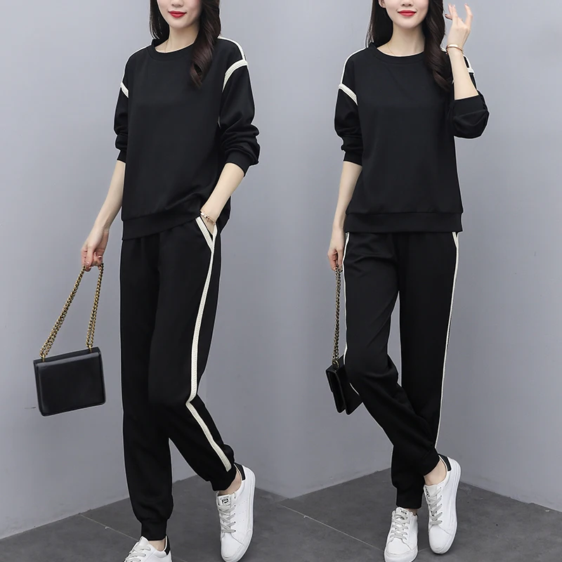 Korean Round Neck Long Sleeve Sweatshirt Women Spring Thin Casual Loose Sweatsuit Two Piece Set Street Fashion Joggers Tracksuit
Korean Round Neck Long Sleeve Sweatshirt Women Spring Thin Casual Loose Sweatsuit Two Piece Set Street Fashion Joggers Tracksuit