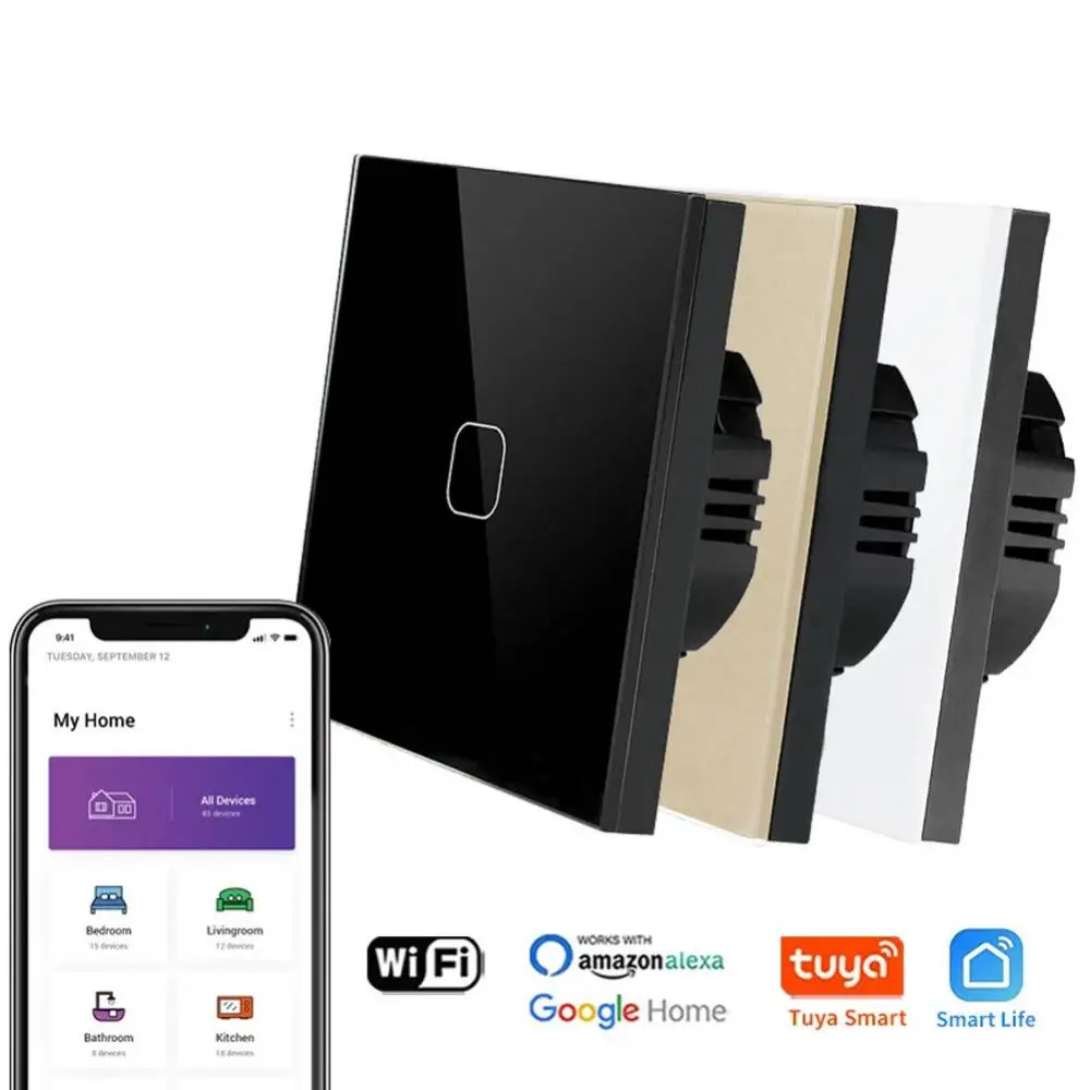 Eu Wall Switch Alexa Google Home Smart Life Light Wireless Wall Switch Eu Standard 1/2/3 Gang TUYA Smart App Control Switch New
Eu Wall Switch Alexa Google Home Smart Life Light Wireless Wall Switch Eu Standard 1/2/3 Gang TUYA Smart App Control Switch New