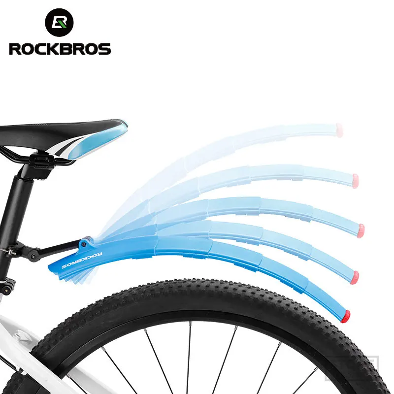 

Телескопические велосипедные Крылья ROCKBROS, складные горные, быстросъемные грязевые крылья с задним фонарем, детали для велоспорта