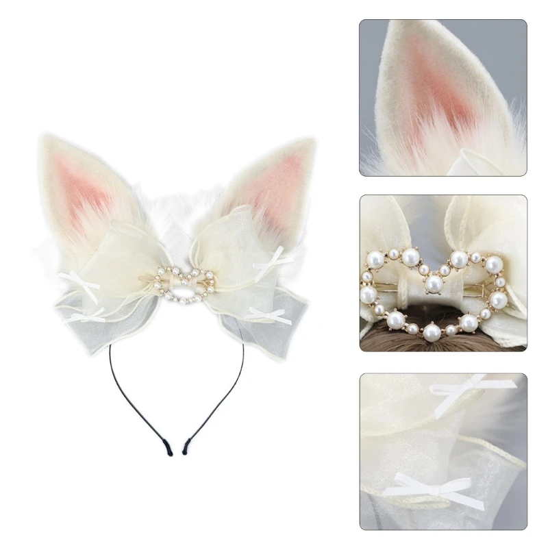 Ethnic Style Rabbit Ears Shape Headband with Yarn Bowknot Decors Hair Hoop Adult Live Broadcast Easter Party Headpiece
Ethnic Style Rabbit Ears Shape Headband with Yarn Bowknot Decors Hair Hoop Adult Live Broadcast Easter Party Headpiece