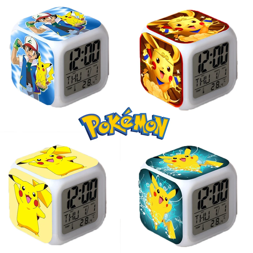 Pokemon Anime Figure Pikachu Seven Colors Glowing LED Alarm Child Bedroom Decor Electronic Clock Desk Decors Kids Birthday Gifts
Pokemon Anime Figure Pikachu Seven Colors Glowing LED Alarm Child Bedroom Decor Electronic Clock Desk Decors Kids Birthday Gifts