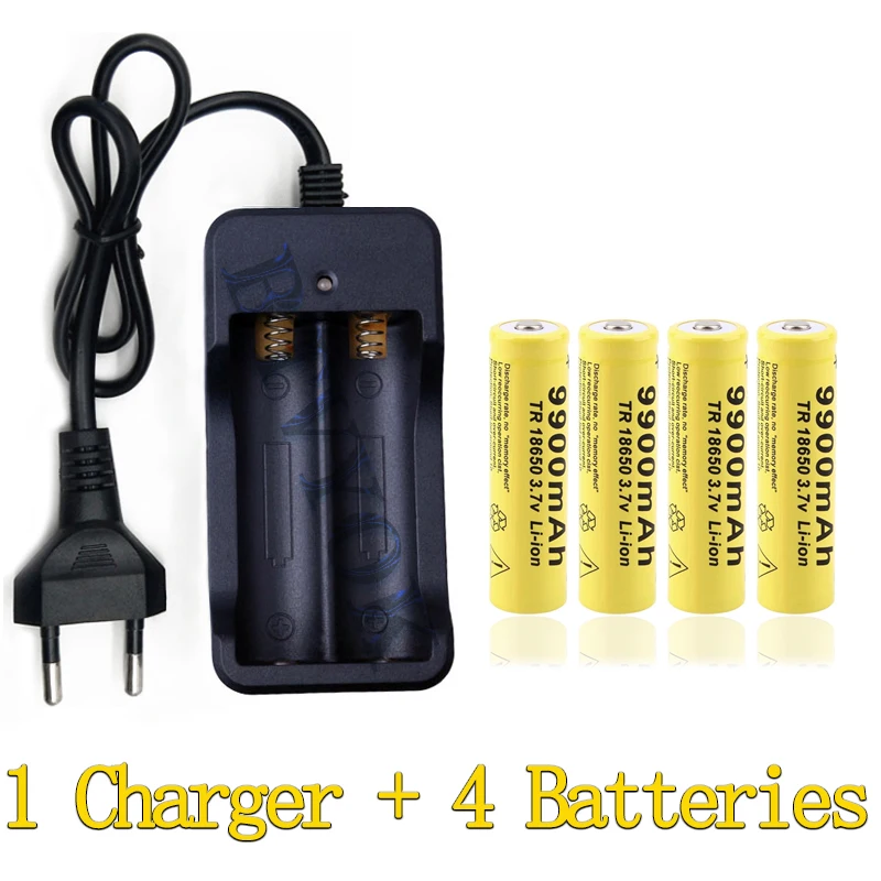 BTVYOK 18650 Battery 3.7V 9900mAh Capacity Rechargeable Battery Li-ion Rechargeable Battery For Flashlight Torch Battery+Charger
BTVYOK 18650 Battery 3.7V 9900mAh Capacity Rechargeable Battery Li-ion Rechargeable Battery For Flashlight Torch Battery+Charger