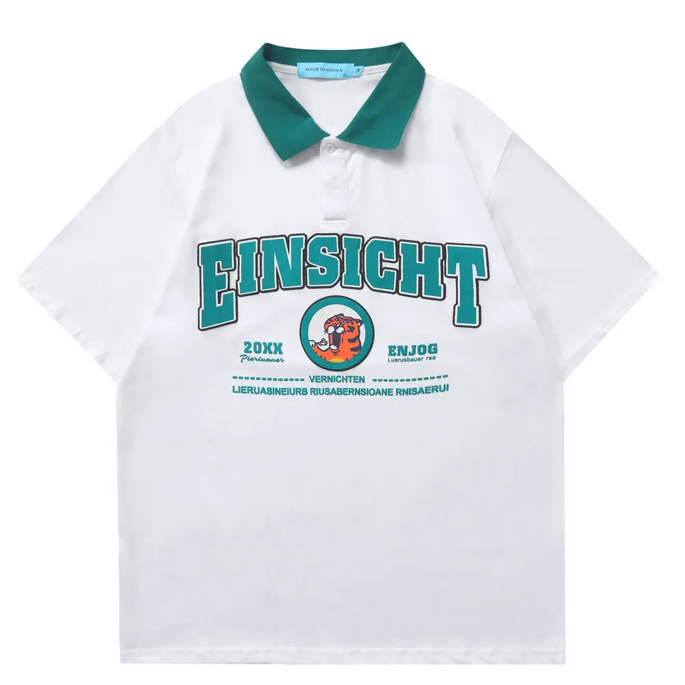 T Shirt for Men Vintage Letters Print Turn-down Collar Cotton T-shirt Men's Clothing Streetwear Casual Oversized Men T-shirt
T Shirt for Men Vintage Letters Print Turn-down Collar Cotton T-shirt Men's Clothing Streetwear Casual Oversized Men T-shirt