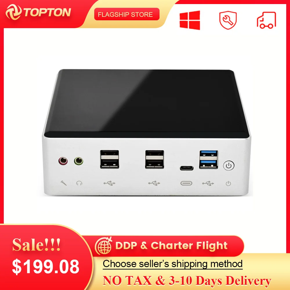 Topton дешевый мини-ПК Intel Core i7-10510U i5 10310U 2 * DDR4 16 Гб 2 * Lan M.2 NVMe NUC Windows10/11 Игровой Компьютер
Topton дешевый мини-ПК Intel Core i7-10510U i5 10310U 2 * DDR4 16 Гб 2 * Lan M.2 NVMe NUC Windows10/11 Игровой Компьютер