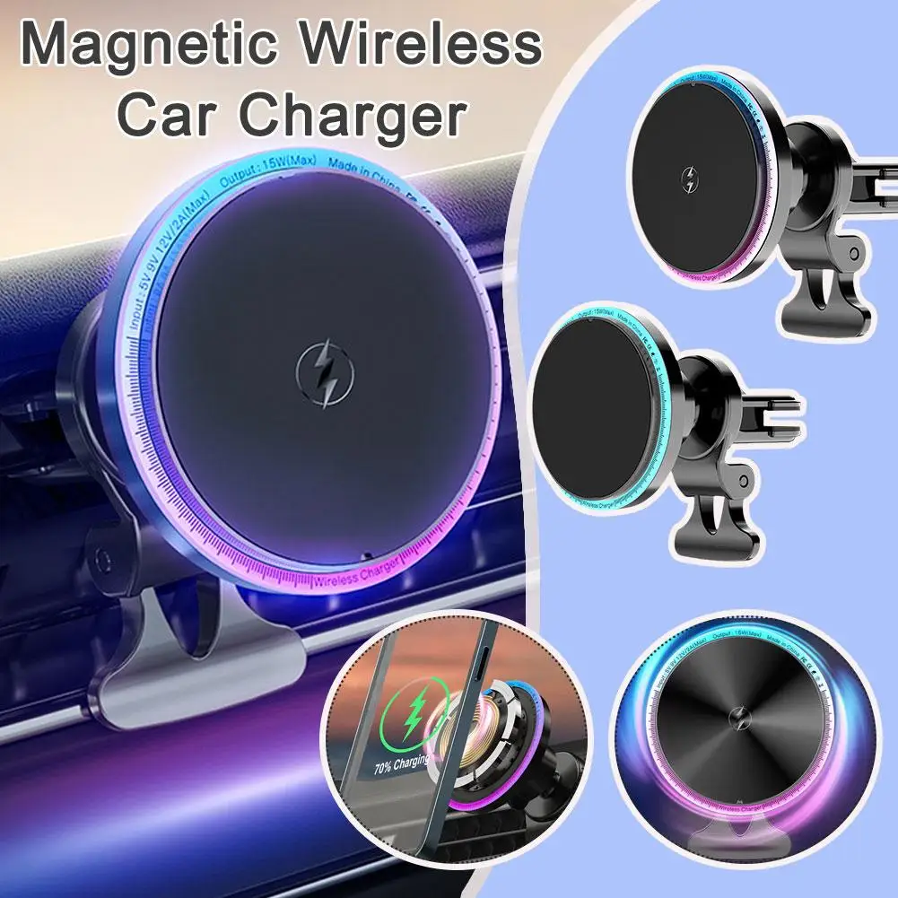 Colorful Breathing Lights Wireless Charger Car Phone Holder 15W Fast Charging Station For IPhone 12 13 14 Pro Max Mini Y9O0
Colorful Breathing Lights Wireless Charger Car Phone Holder 15W Fast Charging Station For IPhone 12 13 14 Pro Max Mini Y9O0