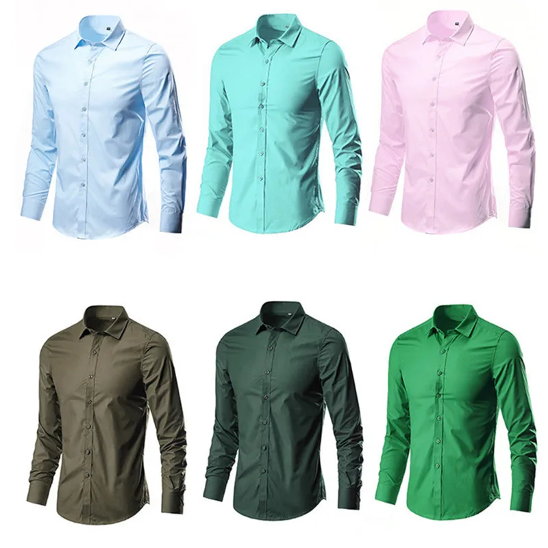 2023 Spring New Brand Men Shirt Solid White Dress Shirt Long Sleeve Slim Fit Business Casual Male Shirts Man Tops
2023 Spring New Brand Men Shirt Solid White Dress Shirt Long Sleeve Slim Fit Business Casual Male Shirts Man Tops