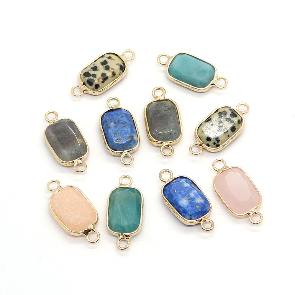 Natural Stone Rectangular Crystal Double Hole Pendant 10x24mm Connector Charm Fashion Jewelry DIY Earrings Necklace Accessories
Natural Stone Rectangular Crystal Double Hole Pendant 10x24mm Connector Charm Fashion Jewelry DIY Earrings Necklace Accessories