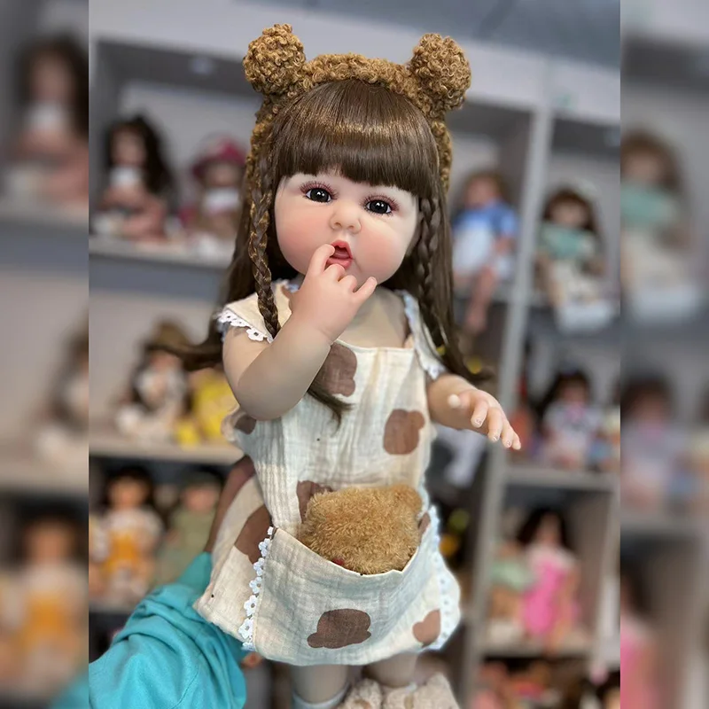 55CM Bebe Reborn Dolls Sweet Face Baby Girl Dolls Full Body Silicone Hand Painted Finished Dolls Real Life Sweet Girls Toy Gifts
55CM Bebe Reborn Dolls Sweet Face Baby Girl Dolls Full Body Silicone Hand Painted Finished Dolls Real Life Sweet Girls Toy Gifts