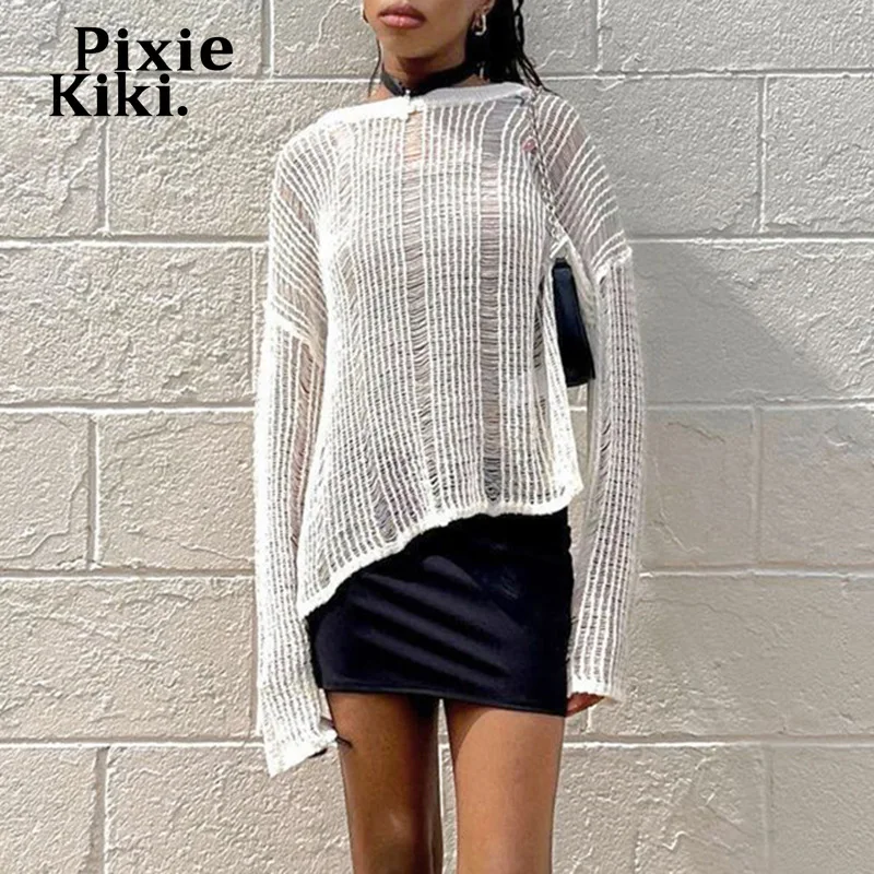 PixieKiki Sweaters Y2k Streetwear Women White Long Sleeve Tops Women 2022 Fall Hollow Out Crochet Knit Jumper Pullovers P77-CG18
PixieKiki Sweaters Y2k Streetwear Women White Long Sleeve Tops Women 2022 Fall Hollow Out Crochet Knit Jumper Pullovers P77-CG18
