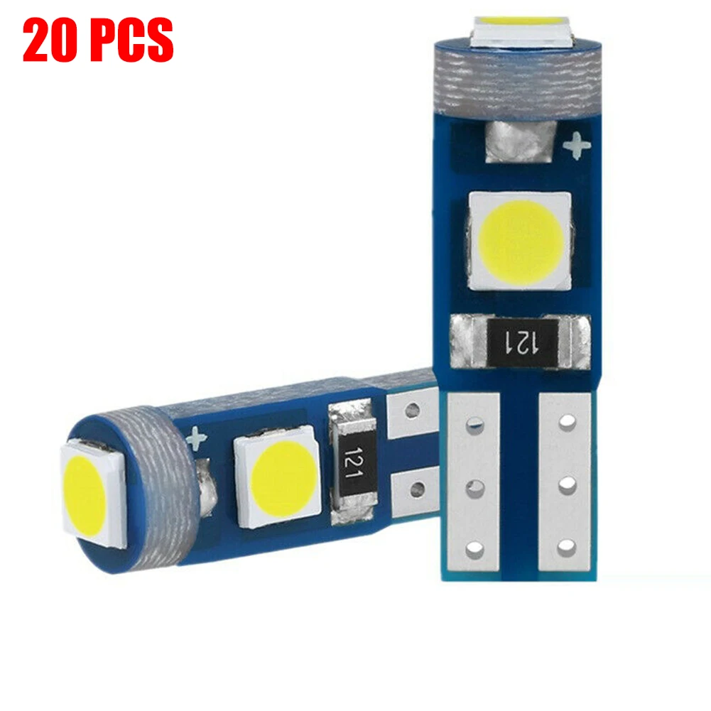 20pcs T5 Wedge 3-3030-SMD LED Bulbs Side Markers Speedometer Lights Instrument Cluster Gauge Bulbs Dashboard 6000K 12V
20pcs T5 Wedge 3-3030-SMD LED Bulbs Side Markers Speedometer Lights Instrument Cluster Gauge Bulbs Dashboard 6000K 12V