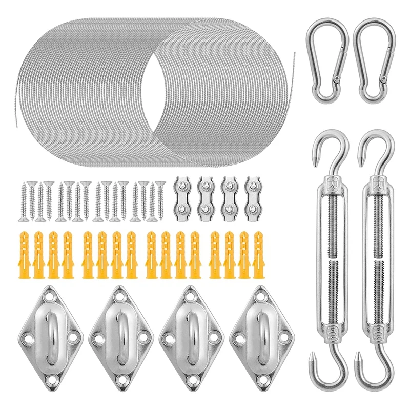 Triple-Cornered & Rectangle Stainless Steel Sun Shade Sail Hardware Kit,For Sun Shade Sail In Outdoor Patio Lawn Garden
Triple-Cornered & Rectangle Stainless Steel Sun Shade Sail Hardware Kit,For Sun Shade Sail In Outdoor Patio Lawn Garden