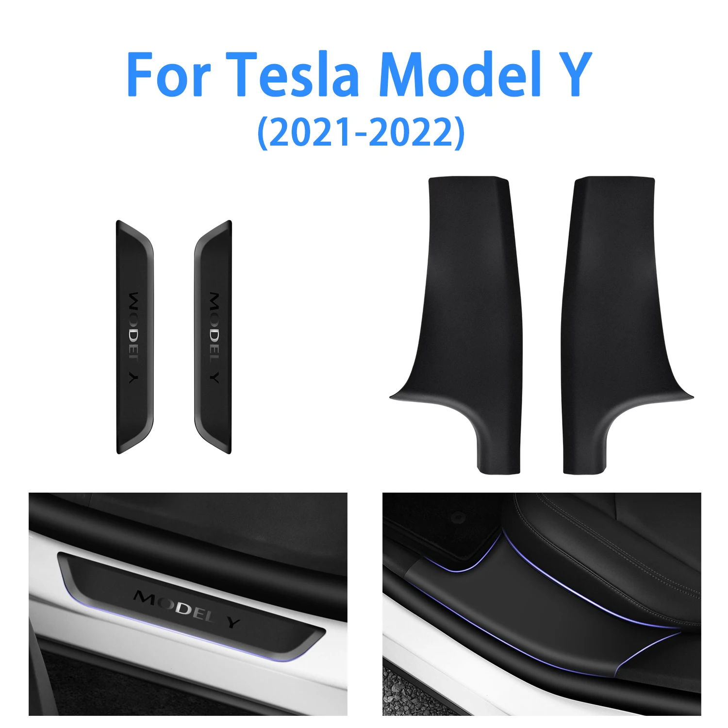 ABS Rear Door Sill Guards Protector Scuff Plate Cover For Tesla Model Y 2021+ Car Door Sill Decal Sticker Pedal Protection Strip
ABS Rear Door Sill Guards Protector Scuff Plate Cover For Tesla Model Y 2021+ Car Door Sill Decal Sticker Pedal Protection Strip