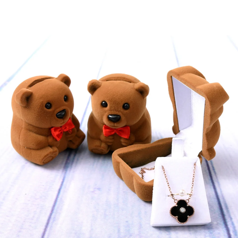 Cute Bear Ring Box Kawaii Cartoon Jewelry Storage Box Necklace Display Gift Packaging Box Holiday Supplies Earrings Holder
Cute Bear Ring Box Kawaii Cartoon Jewelry Storage Box Necklace Display Gift Packaging Box Holiday Supplies Earrings Holder
