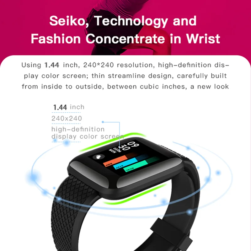 NEW2023 Men Women Smart Watch 1.44" HD Screen Sport Smart Bracelet Heart Rate Blood Pressure Monitor Fitness Tracker for IO
NEW2023 Men Women Smart Watch 1.44" HD Screen Sport Smart Bracelet Heart Rate Blood Pressure Monitor Fitness Tracker for IO