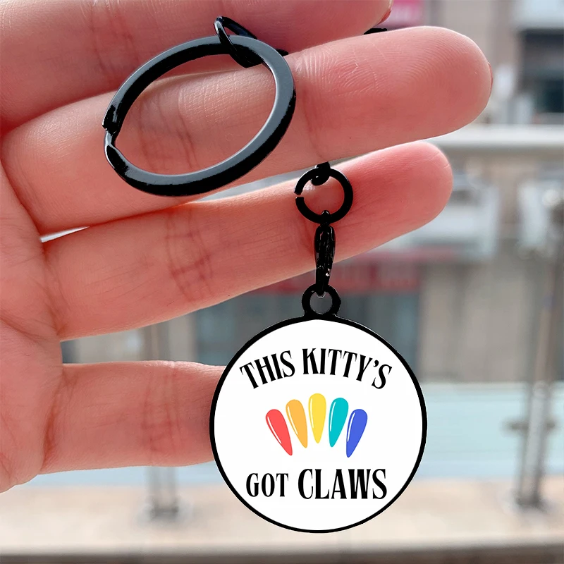 Wednesday This Kitty's Got Claws Cool addams Keychain Key Tag Motorcycles Cars Backpack Chaveiro Keychain For Friends Key Ring
Wednesday This Kitty's Got Claws Cool addams Keychain Key Tag Motorcycles Cars Backpack Chaveiro Keychain For Friends Key Ring