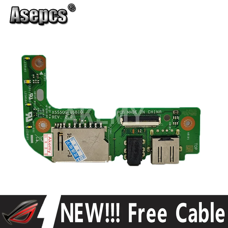 New Original USB BOARD For ASUS X555QG X555BP X555BA X555YA X555YI USB AUDIO CARD READER BOARD W/ Cable X555QG REV:2.0
New Original USB BOARD For ASUS X555QG X555BP X555BA X555YA X555YI USB AUDIO CARD READER BOARD W/ Cable X555QG REV:2.0
