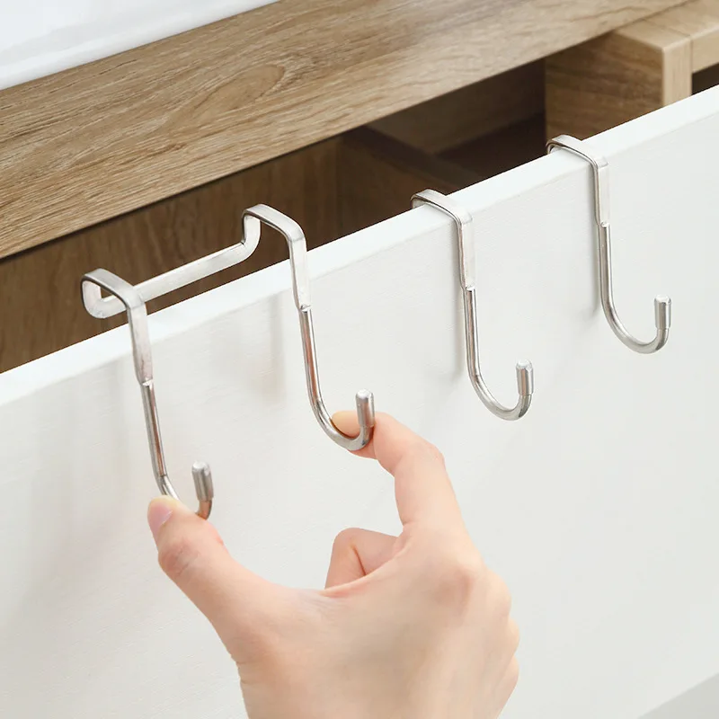 Cabinet Door Bedside Hook Stainless Steel Double Hook Free Punch Kitchen Bathroom Drawer Towel Multifunctional Universal Hook
Cabinet Door Bedside Hook Stainless Steel Double Hook Free Punch Kitchen Bathroom Drawer Towel Multifunctional Universal Hook