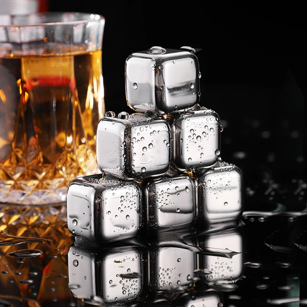 1pc Stainless Steel Ice Cubes Reusable Chilling Stones For Whiskey Wine Drink Cold Barware Coolers
1pc Stainless Steel Ice Cubes Reusable Chilling Stones For Whiskey Wine Drink Cold Barware Coolers