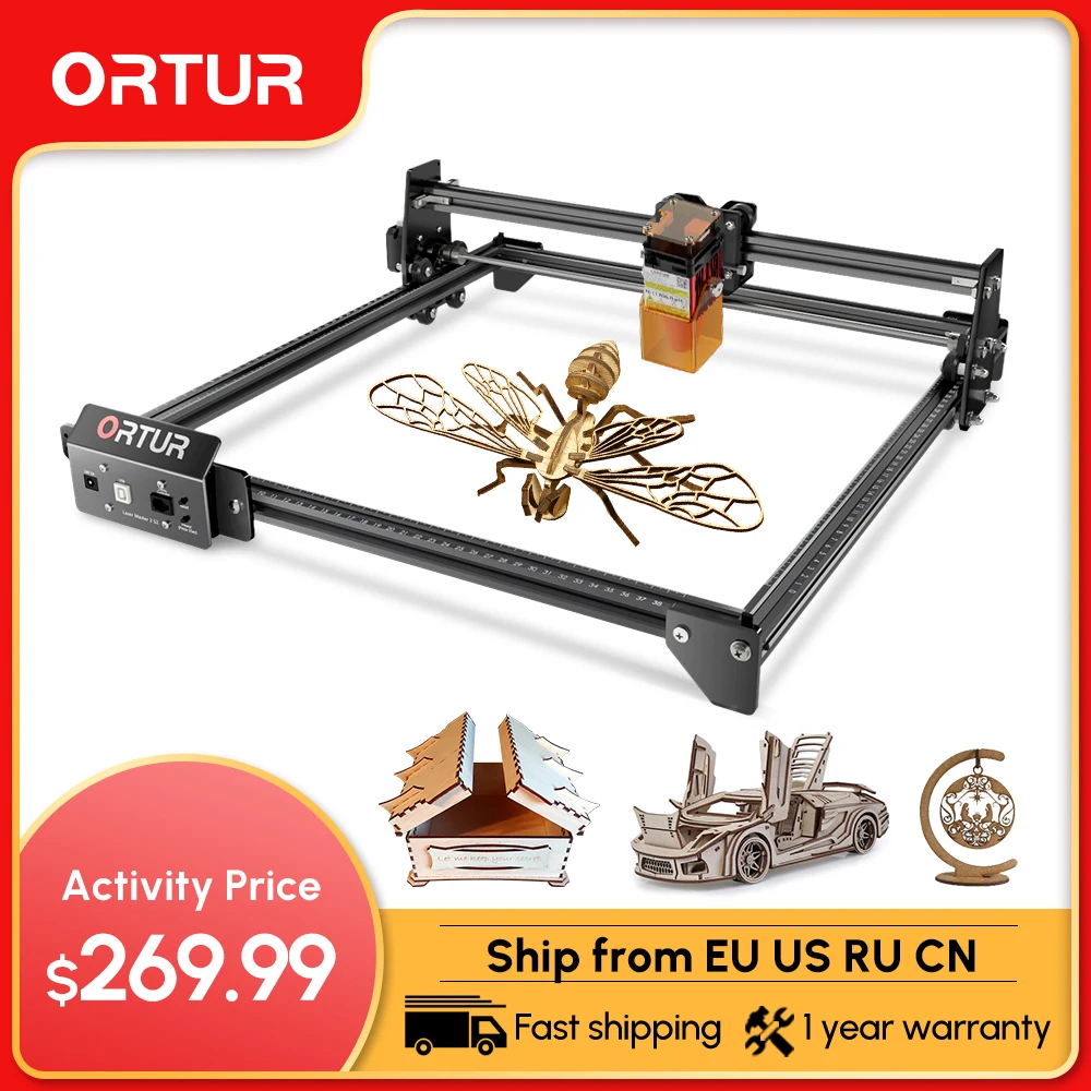 Ortur Lazer Master 2 LU2-10A Desktop Laser Engraver and Cutter-Metal/Acrylic/Plastic/Glass Laser Engraving and Cutting Machine
Ortur Lazer Master 2 LU2-10A Desktop Laser Engraver and Cutter-Metal/Acrylic/Plastic/Glass Laser Engraving and Cutting Machine