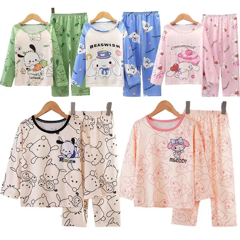 37 Styles Anime Sanrio Kuromi Hello Kitty Cinnamoroll My Melody Kids Pajamas Kawaii Children Soft Long Sleeve Trousers Sleepwear
37 Styles Anime Sanrio Kuromi Hello Kitty Cinnamoroll My Melody Kids Pajamas Kawaii Children Soft Long Sleeve Trousers Sleepwear