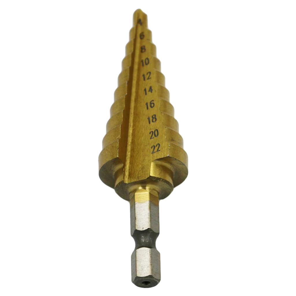 

HSS Hex Shank Step Cone Drill Bit Cutter Convenient Cone Cutter Tool HSS steel