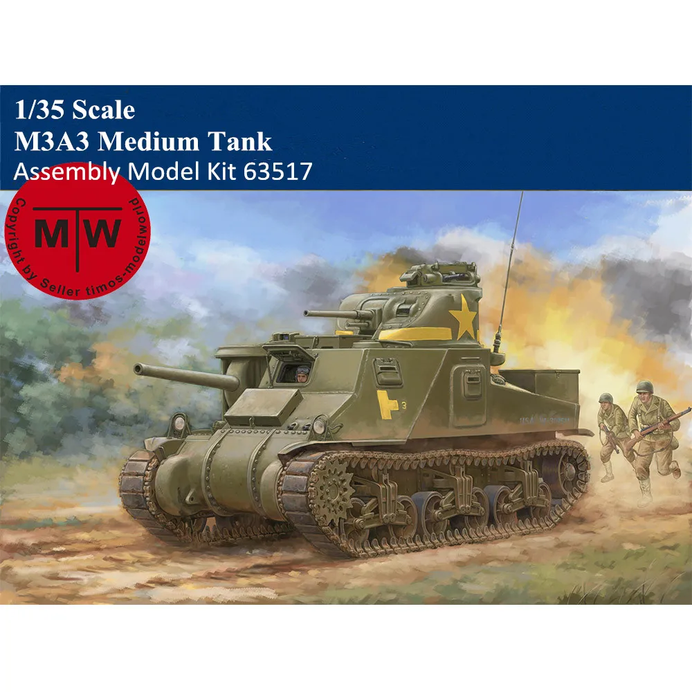 Trumpeter масштаб 63517, масштаб 1/35, M3A3, средний танк, набор пластиковых моделей в стиле милитари
Trumpeter масштаб 63517, масштаб 1/35, M3A3, средний танк, набор пластиковых моделей в стиле милитари