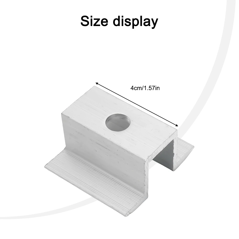 10Pcs Solar Middle Clamp PV Modules Cleaning Clips For Frame Height 25-50MM Aluminum Alloy Solar Power Solar Accessories Parts
10Pcs Solar Middle Clamp PV Modules Cleaning Clips For Frame Height 25-50MM Aluminum Alloy Solar Power Solar Accessories Parts
