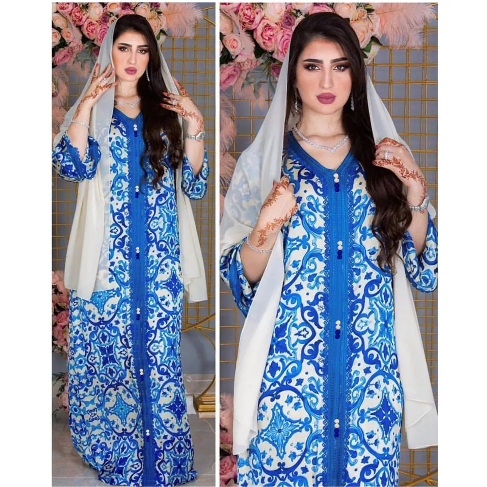 2023 Eid Mubarak Moroccan Kaftan Floral Print Maxi Dress Women Muslim Abaya Dubai Turkey Kaftan Islam Jalabiya Robe Ramadan Gown
2023 Eid Mubarak Moroccan Kaftan Floral Print Maxi Dress Women Muslim Abaya Dubai Turkey Kaftan Islam Jalabiya Robe Ramadan Gown
