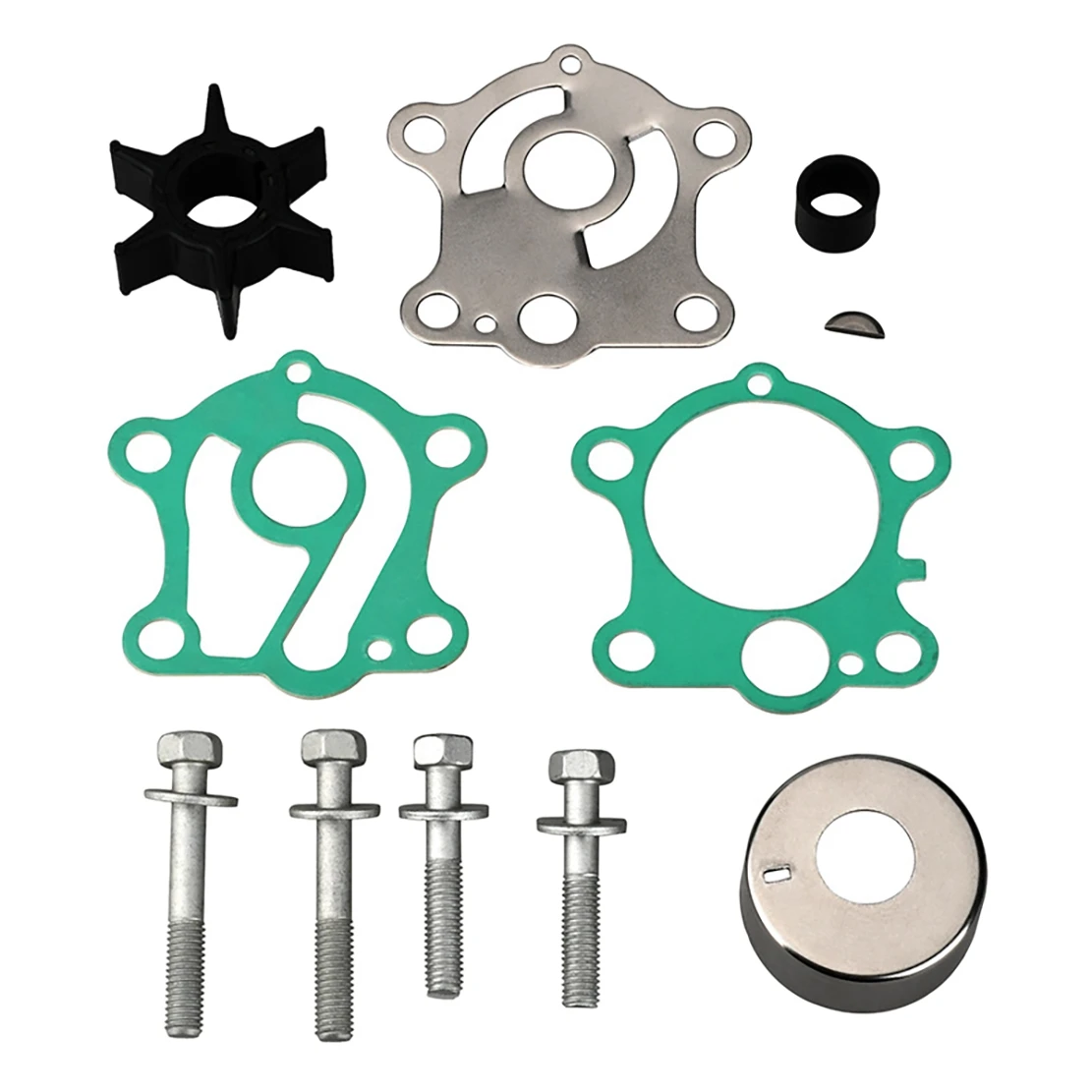 663-W0078 Water Pump Impeller Repair Kit Fit for Yamaha Impeller Outboards 2 Stroke 55HP
663-W0078 Water Pump Impeller Repair Kit Fit for Yamaha Impeller Outboards 2 Stroke 55HP
