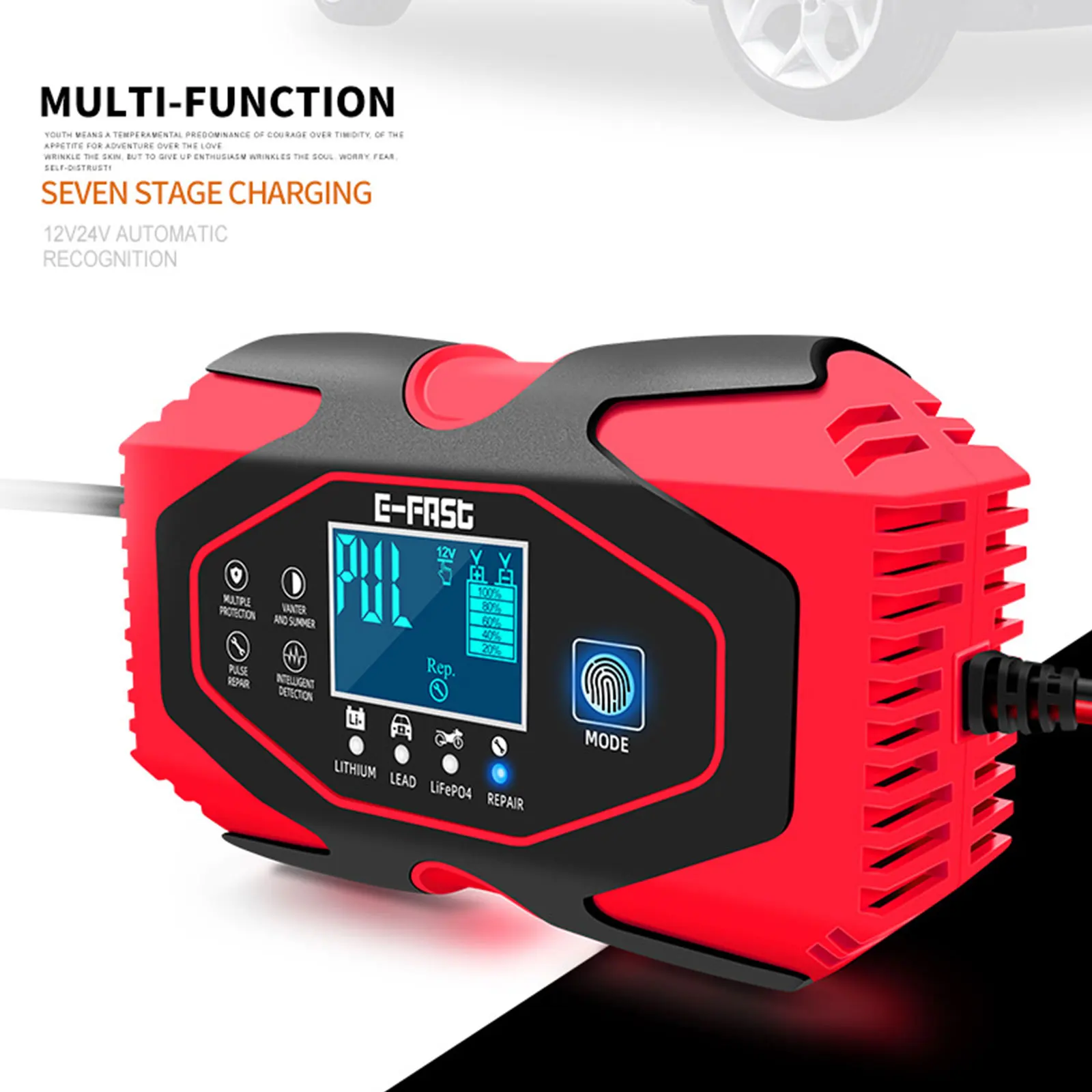 Полностью автоматическое автомобильное зарядное устройство для аккумуляторов 12 В, 24 В, зарядное устройство для аккумуляторов Power Puls, Ремонтное зарядное устройство s Gel AGM, литиевый, свинцово-кислотный аккумулятор LiFePo4 
Полностью автоматическое автомобильное зарядное устройство для аккумуляторов 12 В, 24 В, зарядное устройство для аккумуляторов Power Puls, Ремонтное зарядное устройство s Gel AGM, литиевый, свинцово-кислотный аккумулятор LiFePo4
