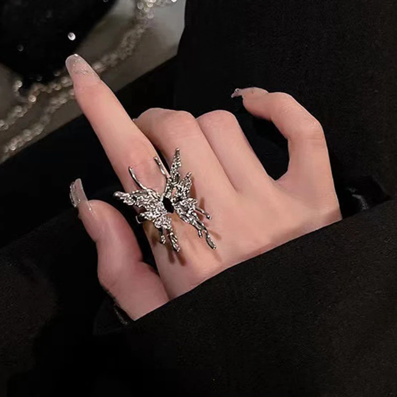 Metal Liquid Butterfly Ring Open Ring Ins Designer Jewelry Gothic Gives Women Personality Ring Vintage Accessories Metal
Metal Liquid Butterfly Ring Open Ring Ins Designer Jewelry Gothic Gives Women Personality Ring Vintage Accessories Metal