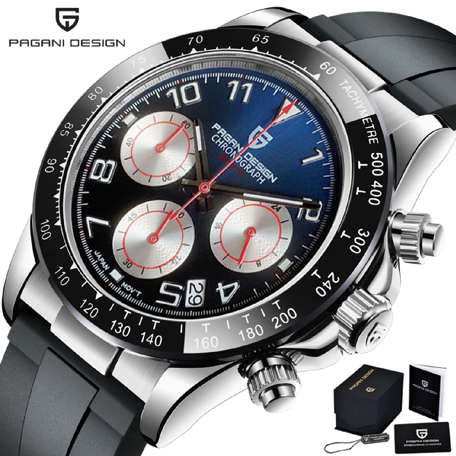 PAGANI DESIGN Top Brand men quartz wristwatches New Style Sapphire Glass Chronograph Fashion Ceramic Bezel Waterproof Watches
PAGANI DESIGN Top Brand men quartz wristwatches New Style Sapphire Glass Chronograph Fashion Ceramic Bezel Waterproof Watches