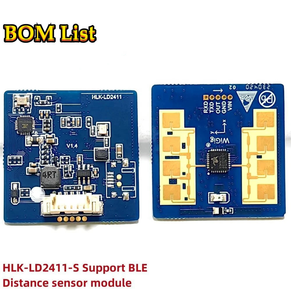 2PCS HLK-LD2411-S HLK-LD2411S Hi-Link 24G Micro-wave Radar Ranging Distance Detection Radar Sensor Module Support BLE
2PCS HLK-LD2411-S HLK-LD2411S Hi-Link 24G Micro-wave Radar Ranging Distance Detection Radar Sensor Module Support BLE