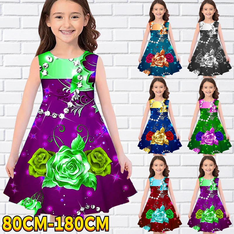 Kids Little Girls Sleeveless Dress Girls Dress 3D Kids Flower Print Daily Casual Cute Sweet Over Knee Sleeveless Dress 80-180CM
Kids Little Girls Sleeveless Dress Girls Dress 3D Kids Flower Print Daily Casual Cute Sweet Over Knee Sleeveless Dress 80-180CM