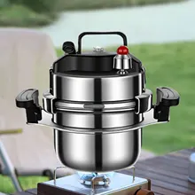 2L 304 Stainless Steel Mini Pressure Cooker Pot Soup and Rice 5-minute Quick Cooking Pot Multifunctional Household Stew Pot