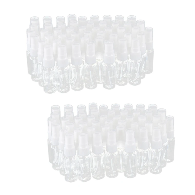 

100 шт./упаковка, прозрачные пластиковые бутылки-распылители из микрофибры