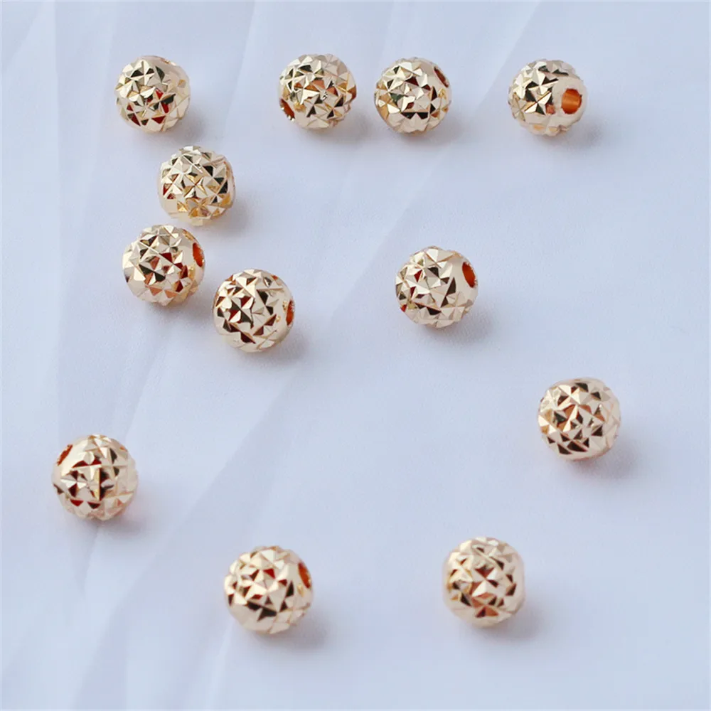 10pcs 14k gold covered diamond section shining beads round beads diy bracelet necklace pendant transfer beads loose beads
10pcs 14k gold covered diamond section shining beads round beads diy bracelet necklace pendant transfer beads loose beads