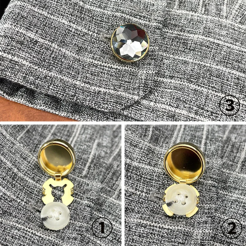Non-French Shirt Rhinestone Cufflinks Geometric Round Snowflakes Crystal High-end Men's Business Dress Wedding Accessories Gifts
Non-French Shirt Rhinestone Cufflinks Geometric Round Snowflakes Crystal High-end Men's Business Dress Wedding Accessories Gifts