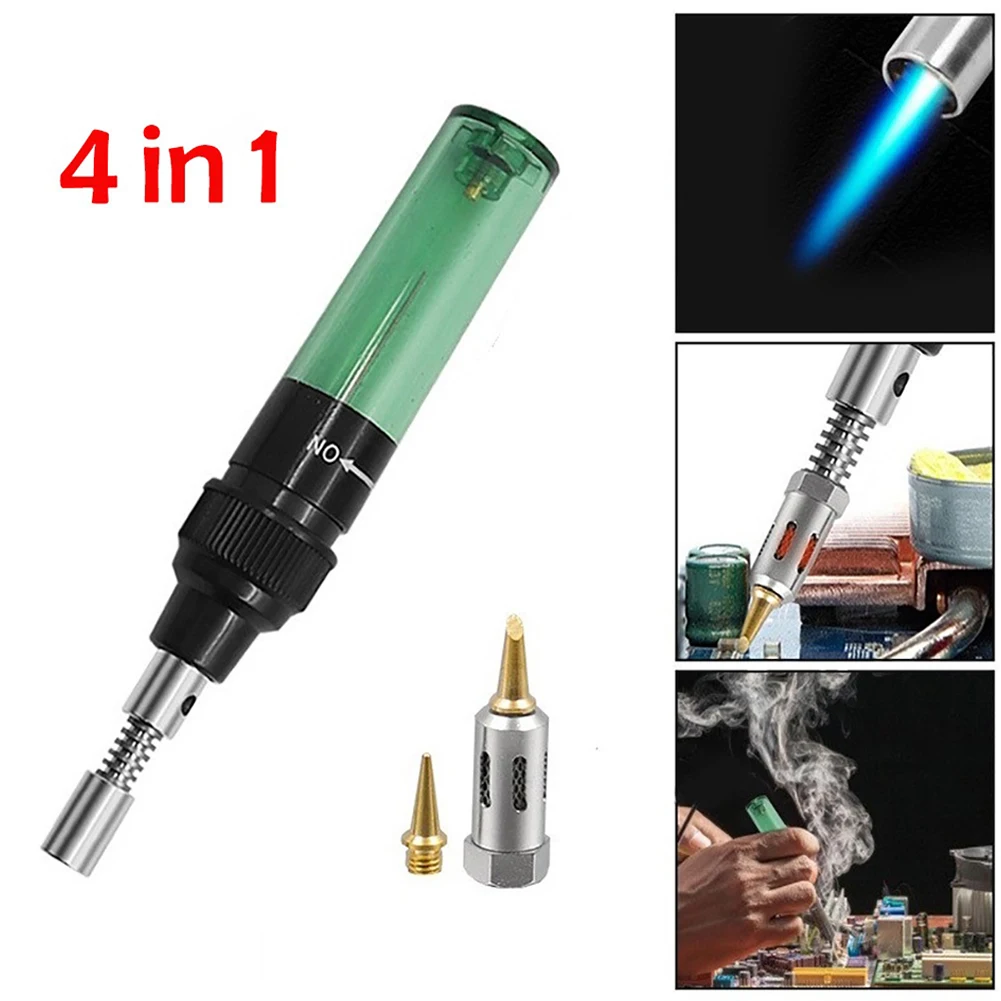1300 Celsius Butane 4 In 1 Portable Soldering Iron Kit Cordless Welding Tip Tool Burner Blow Torch Gun
1300 Celsius Butane 4 In 1 Portable Soldering Iron Kit Cordless Welding Tip Tool Burner Blow Torch Gun