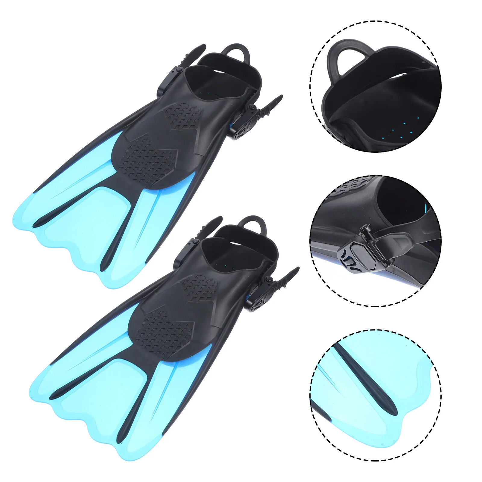 

2pcs Adjustable Swim Fins Snorkeling Swimming Flippers Floating Flipper for Adults