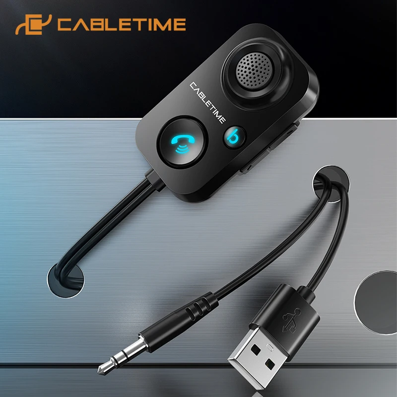 Фото CABLETIME Bluetooth-приемник 5 1 AUX аудио 3 мм беспроводной адаптер для громкой связи