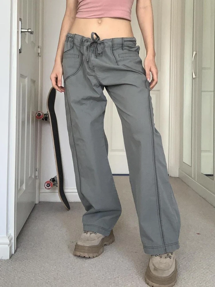 WeiYao Low Waist Gray Baggy Jeans Woman Vintage 90S Pants Contrast Stitched Design Streetwear Straight Denim Fashion Trousers
WeiYao Low Waist Gray Baggy Jeans Woman Vintage 90S Pants Contrast Stitched Design Streetwear Straight Denim Fashion Trousers